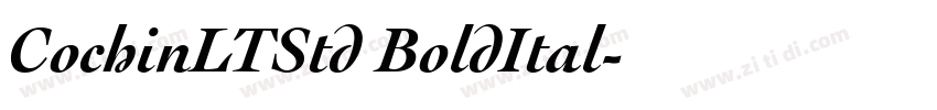 CochinLTStd BoldItal字体转换